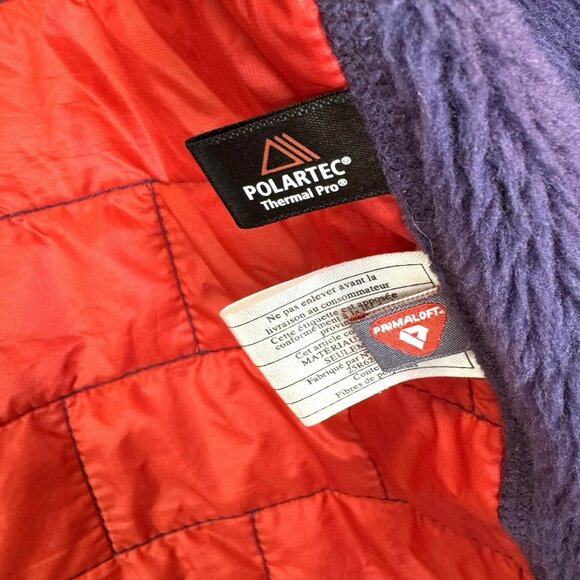 Patagonia Mens Size Small Nano Puff Hybrid Fleece Jacket Full Zip Red Purple - Picture 6 of 8